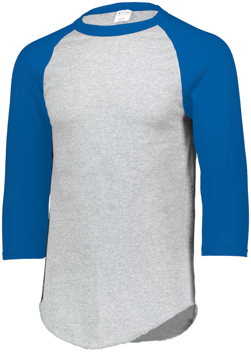 Augusta Sportswear Youth Baseball Jersey 2.0 (4421), Color 'Athletic Heather/Royal'